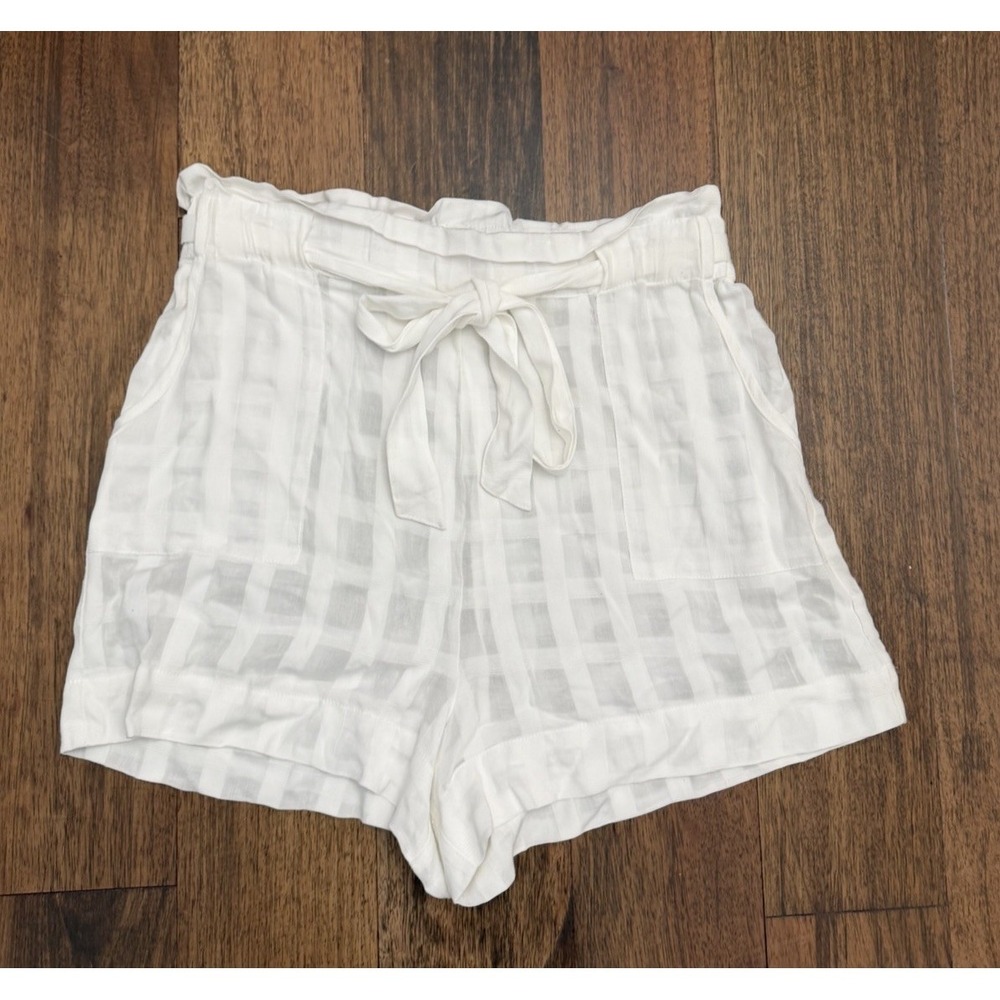 NWT Polo Ralph Lauren Womens White Plaid Shorts with Waist Belt Sz XS - Picture 3 of 6